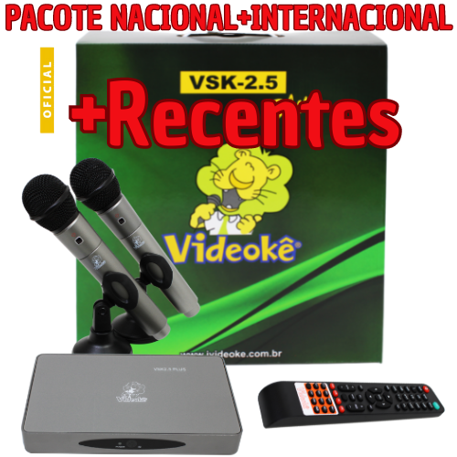 Aparelho de Videokê VSK 2.5 Plus com 12.479 Canções