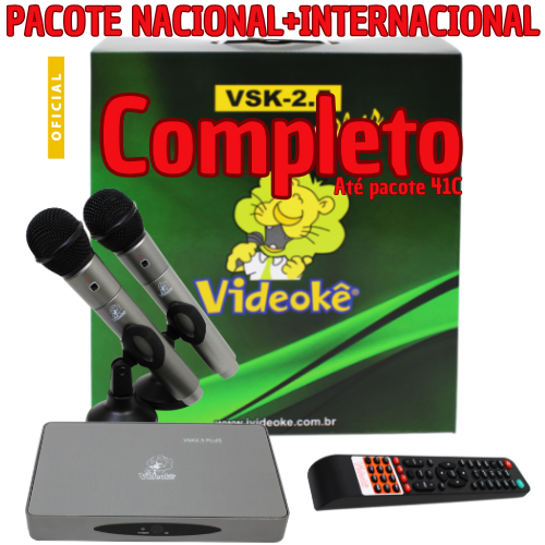 Aparelho de Videokê VSK 2.5 Plus com 12.799 Canções + 40 Canções de Brinde